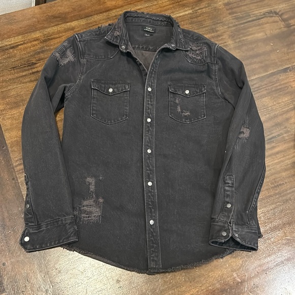 Zara | Shirts | Zara Distressed Shacket | Poshmark